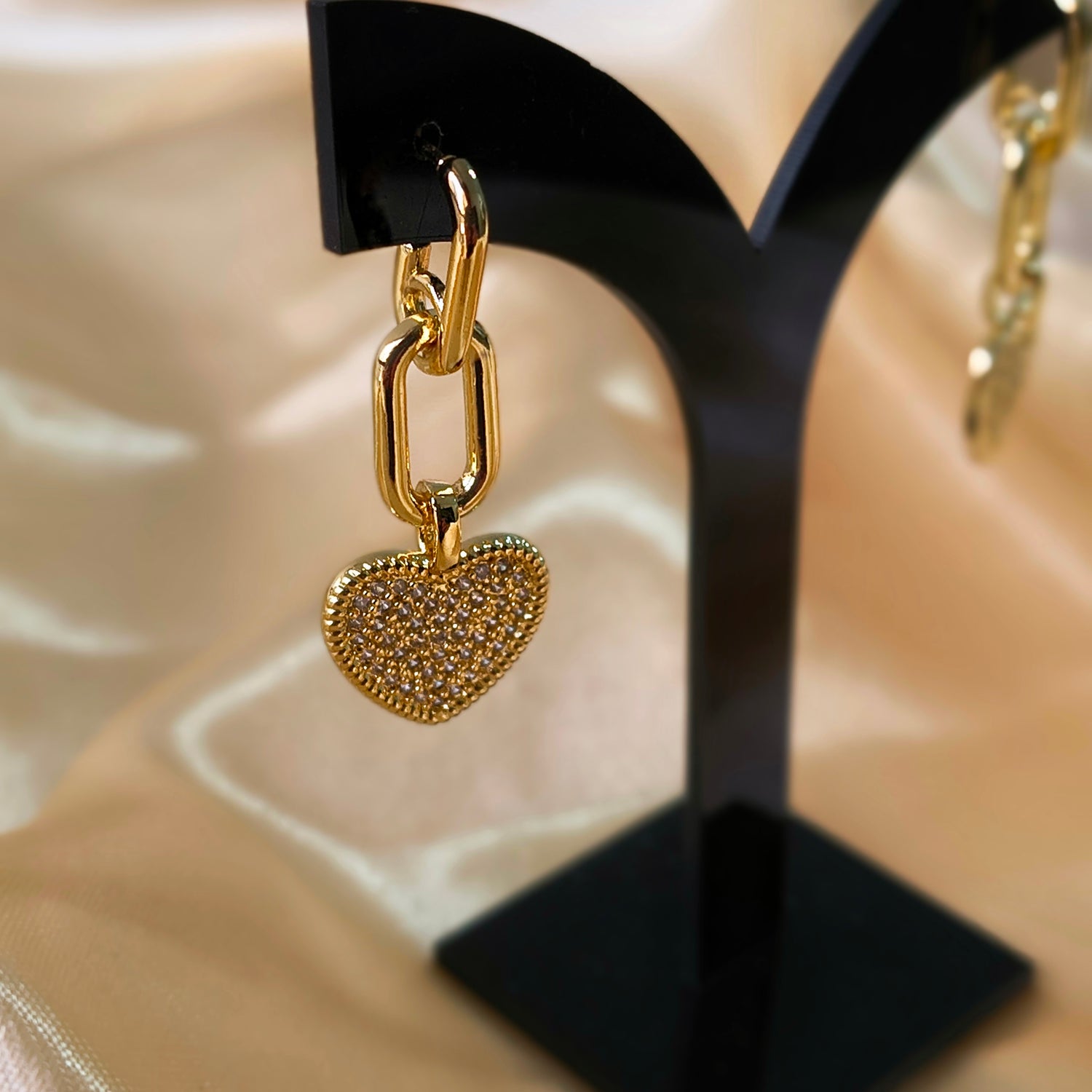Aros Corazón Full Circones - Baño de Oro 18Kt