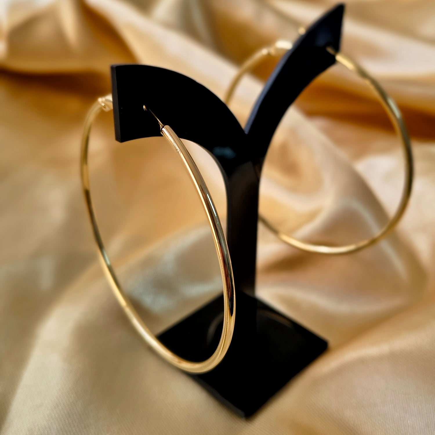 Aros Argolla Grande - Baño de Oro 18Kt