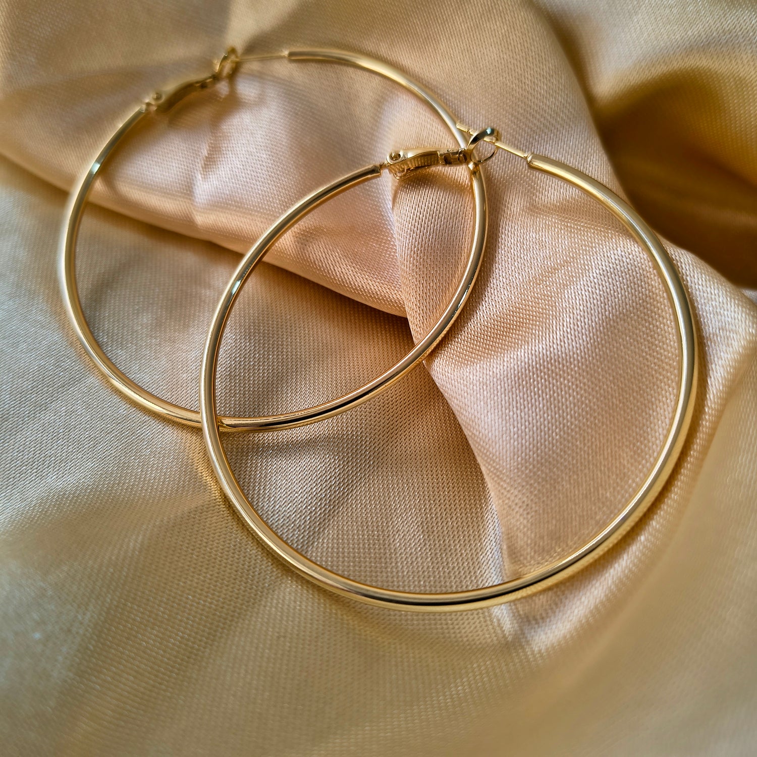 Aros Argolla Grande - Baño de Oro 18Kt
