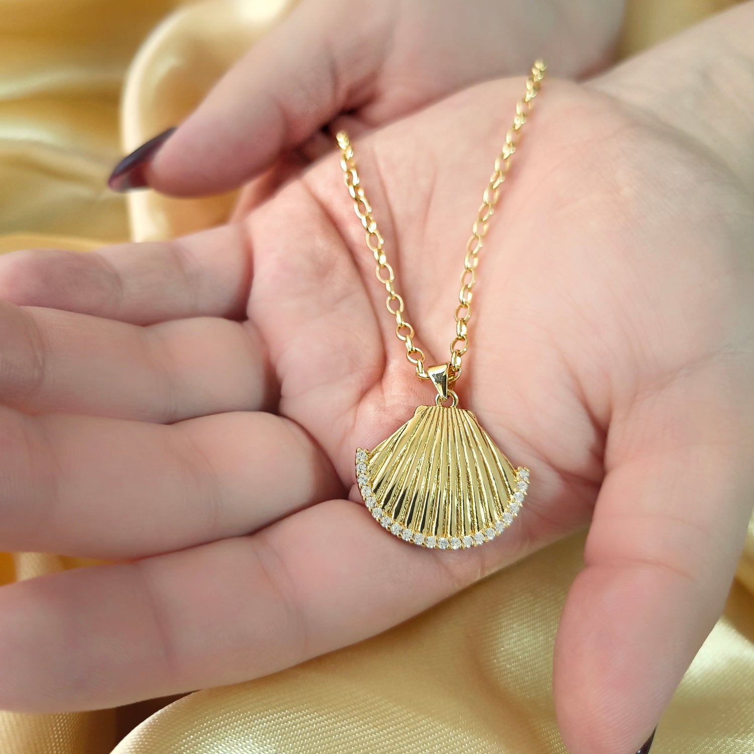 Conjunto Cadena y Colgante Conchita de Mar