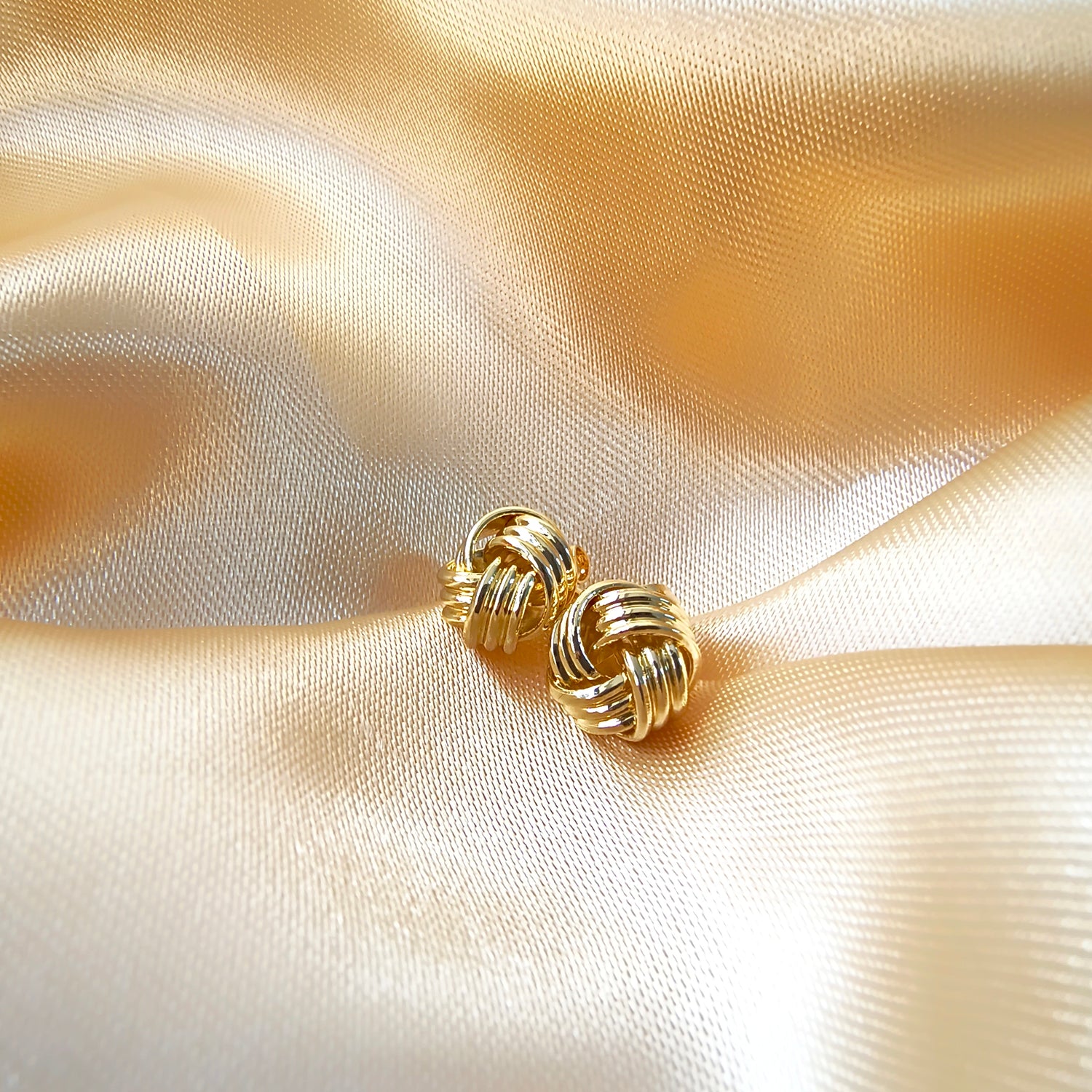 Aros Nudo - Baño de Oro 18Kt