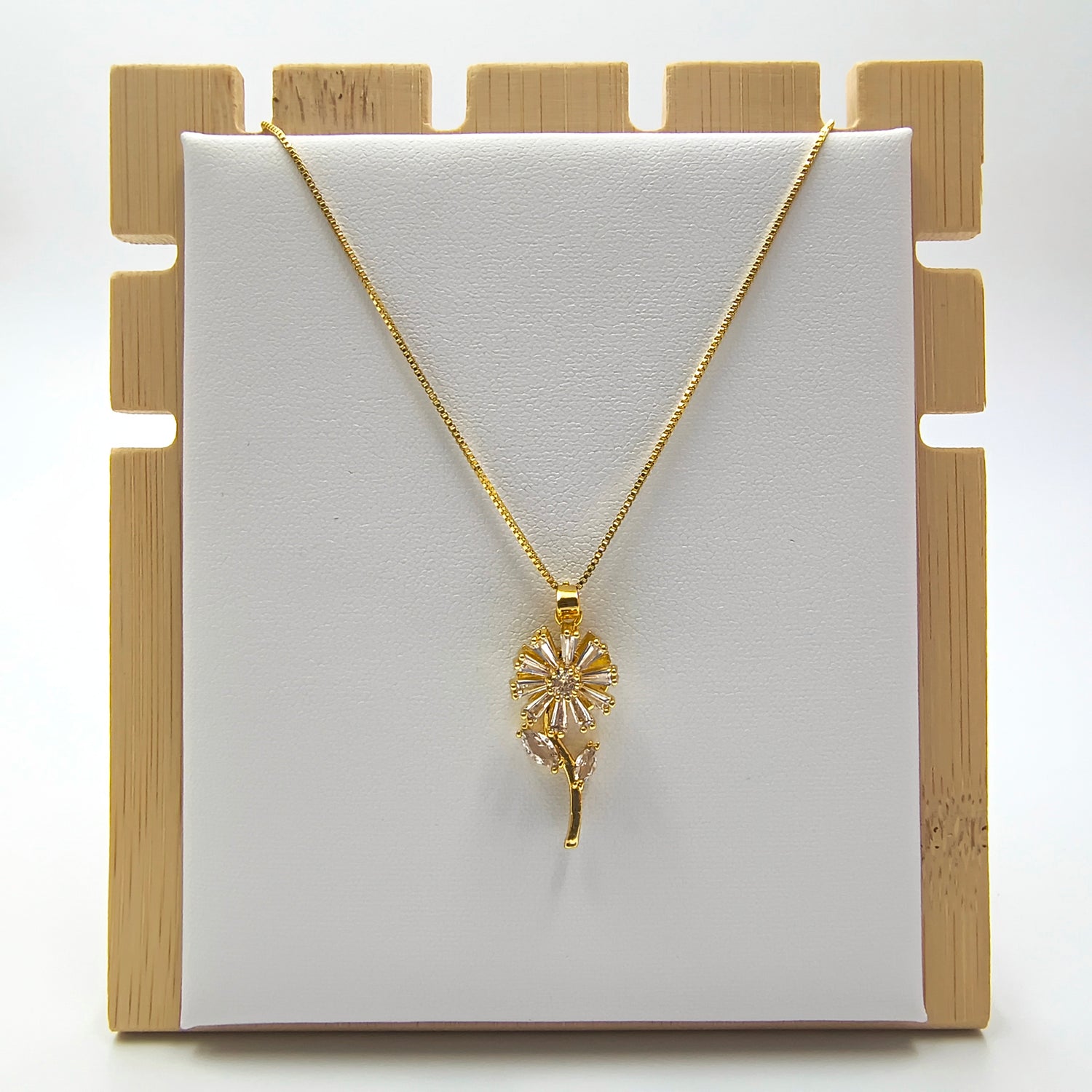 Conjunto Girasol Giratorio  - Baño de Oro 18Kt