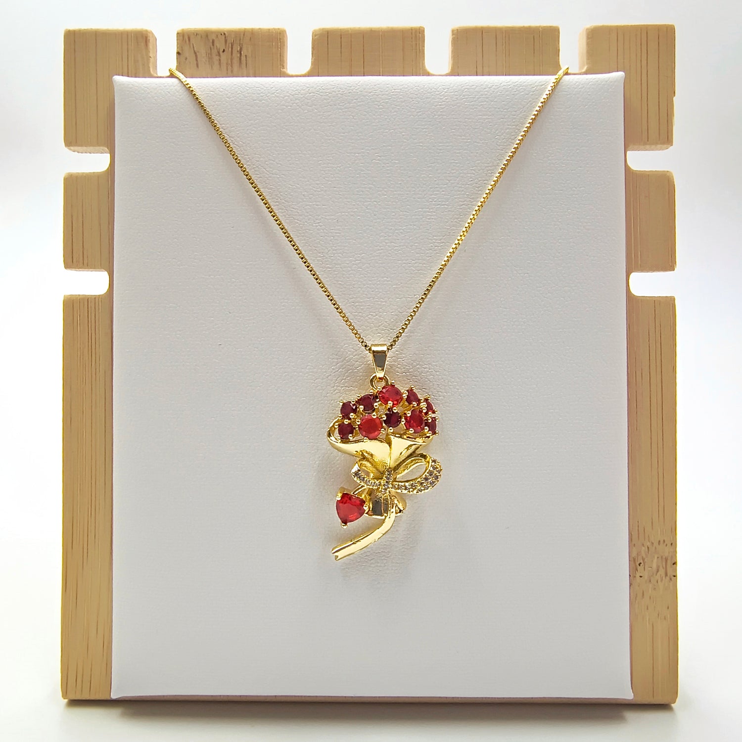 Conjunto Ramo de Rosas  - Baño de Oro 18Kt