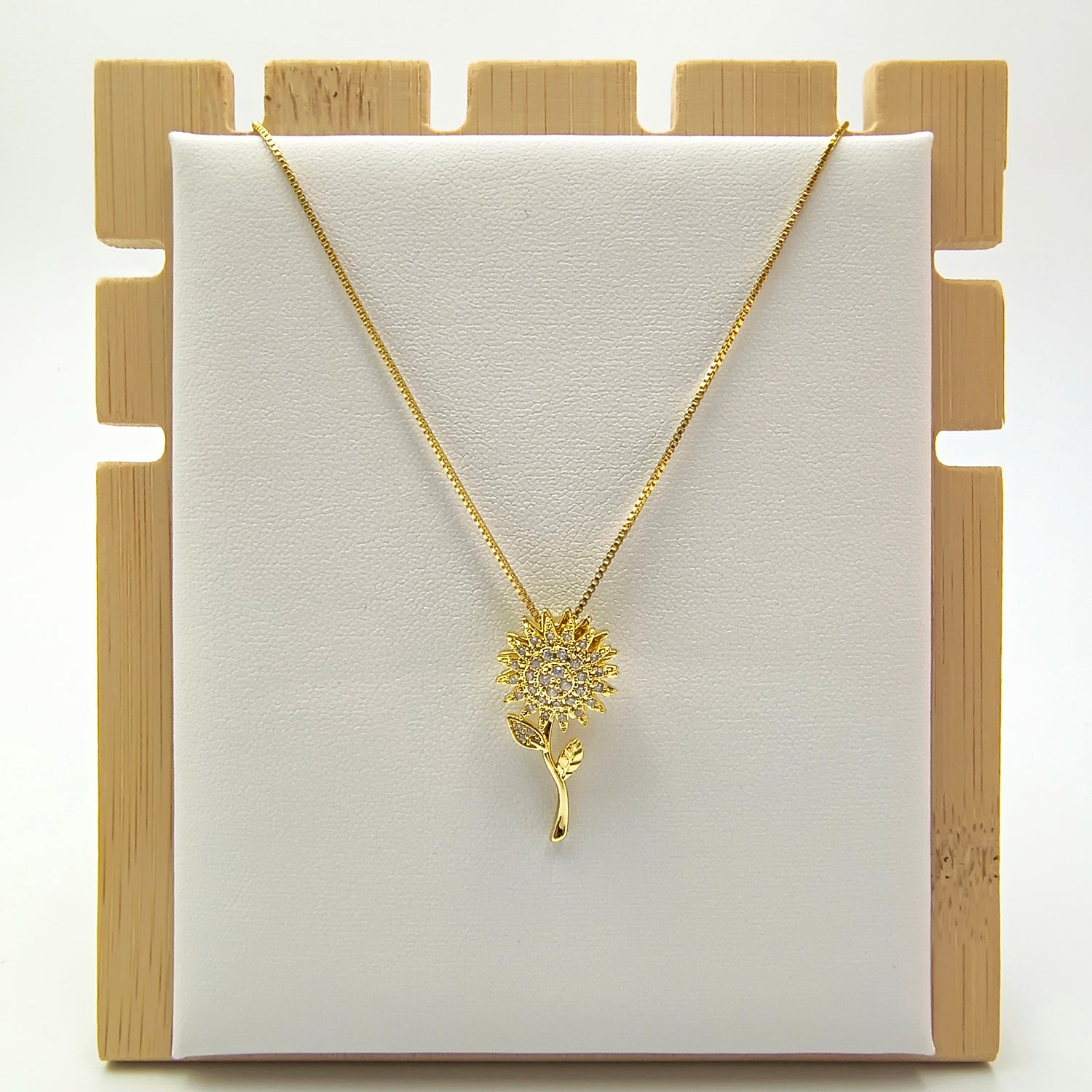 Conjunto Girasol Giratorio Full Circones  - Baño de Oro 18Kt