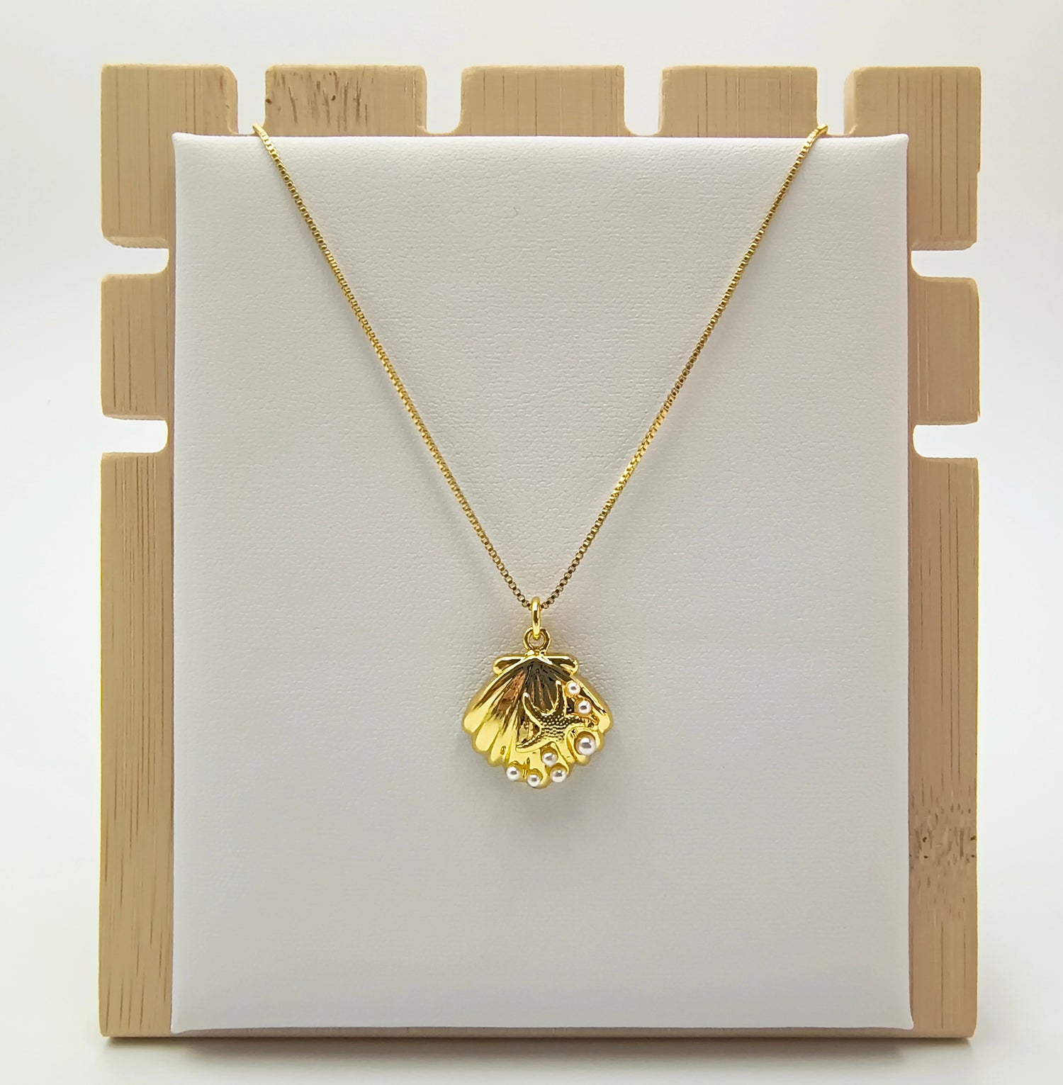 Conjunto Ostra y Perlas - Baño de Oro 18Kt