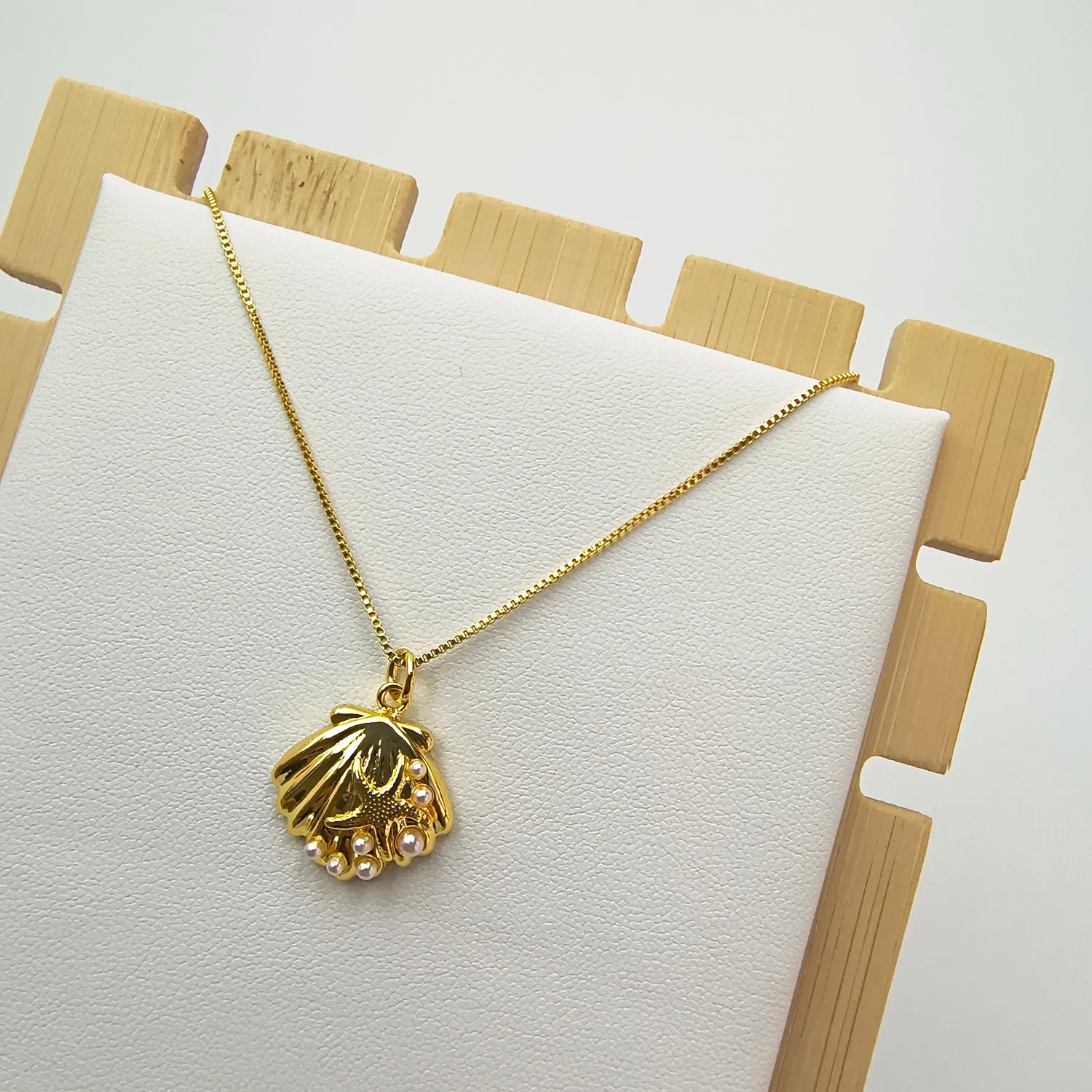 Conjunto Ostra y Perlas - Baño de Oro 18Kt