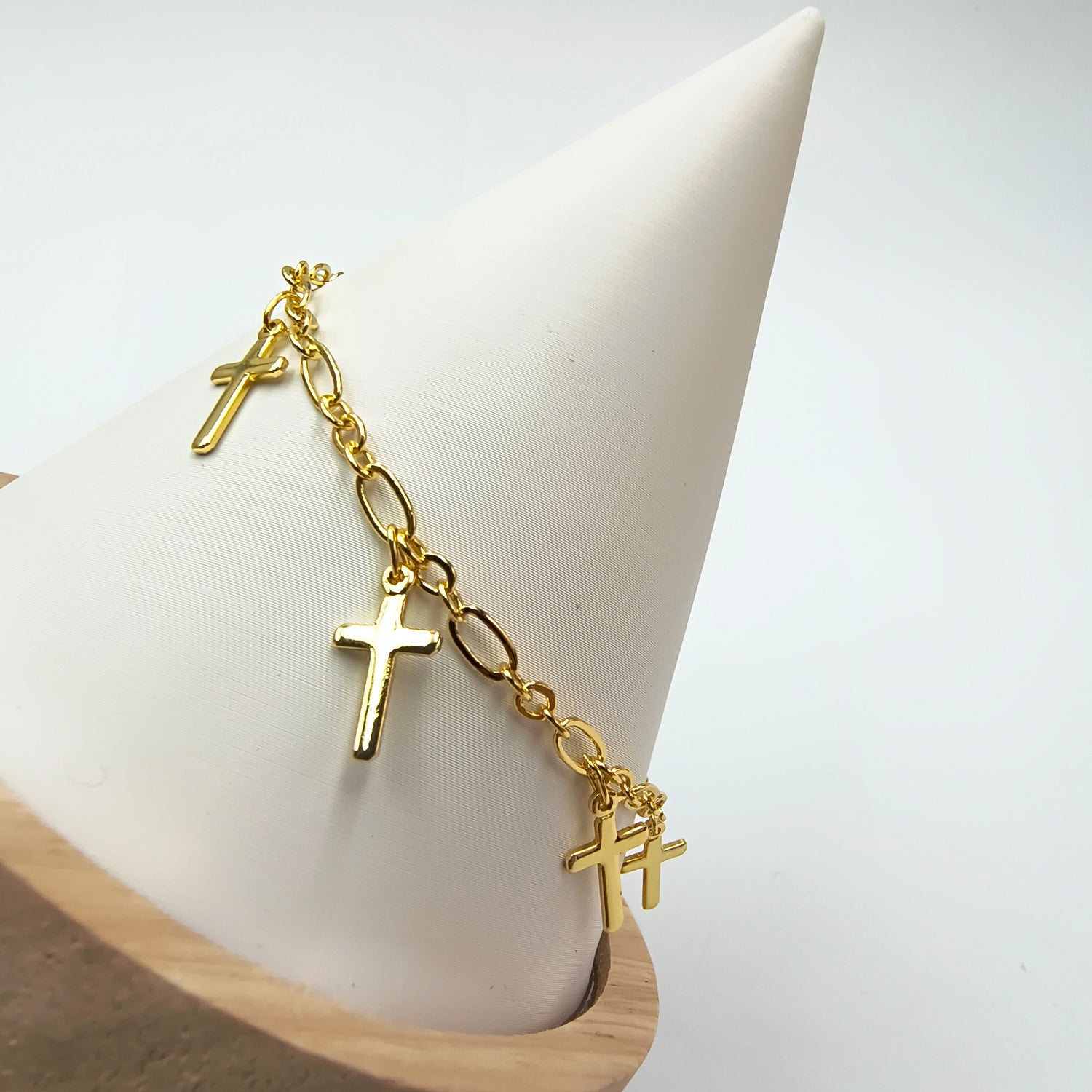 Pulsera Cruces - Baño de Oro 18Kt