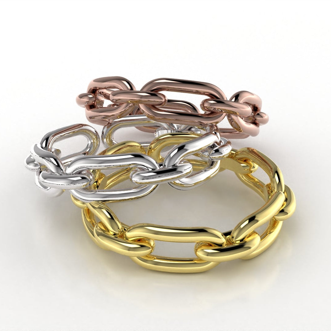 Anillo Cadena Ajustable - Fabricación Propia