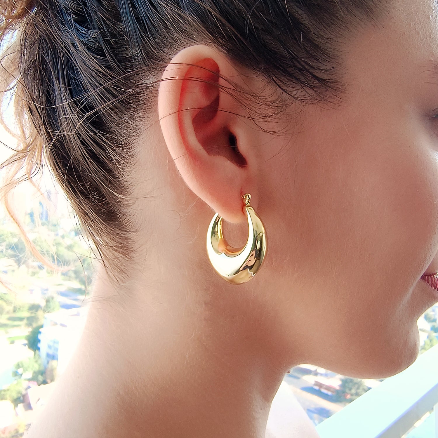 Aros Noa - Baño de Oro 18Kt