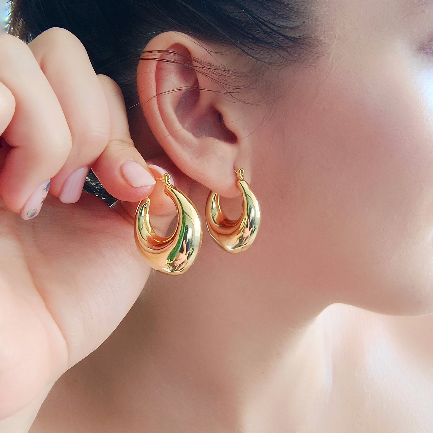 Aros Noa - Baño de Oro 18Kt