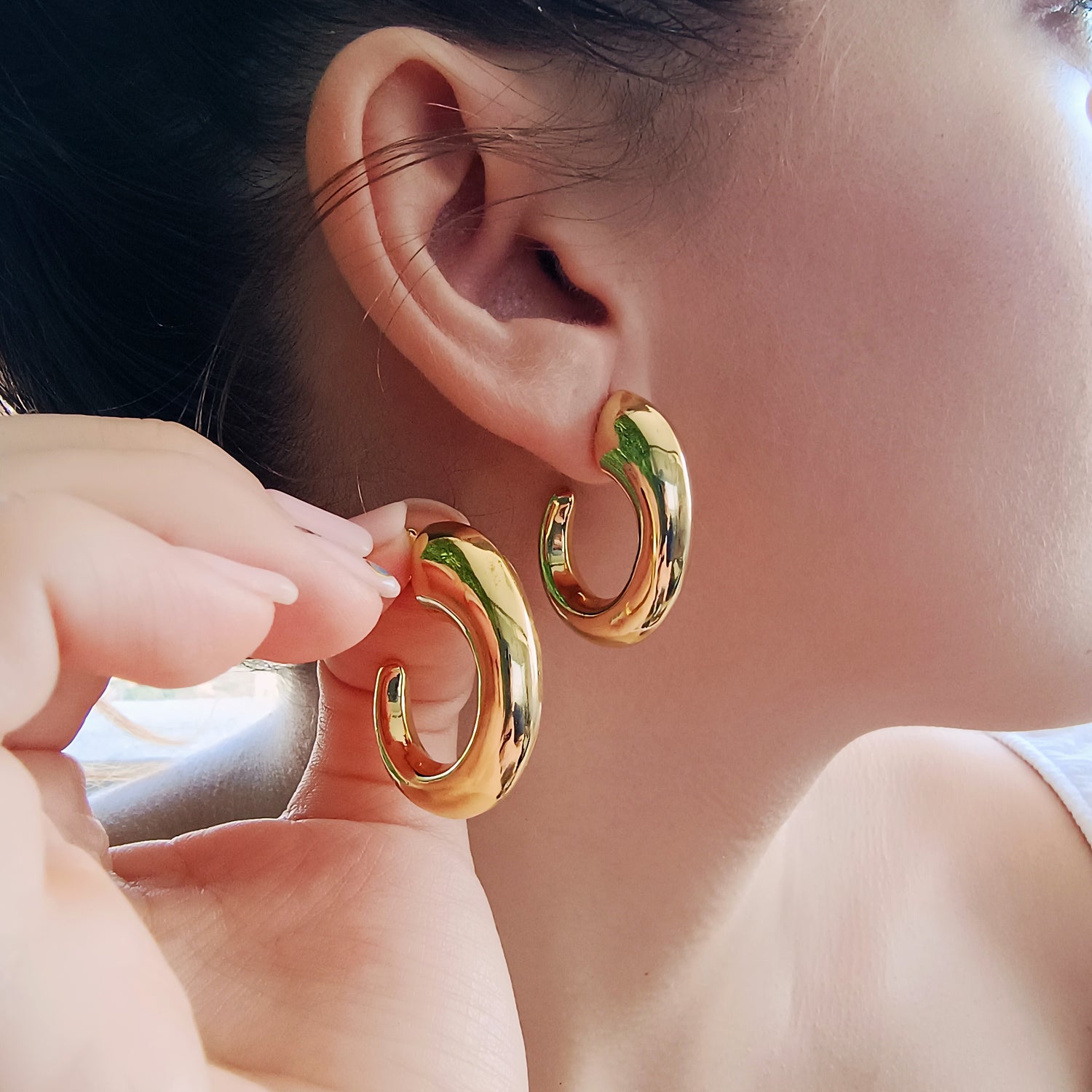Aros Filipa - Baño de Oro 18Kt