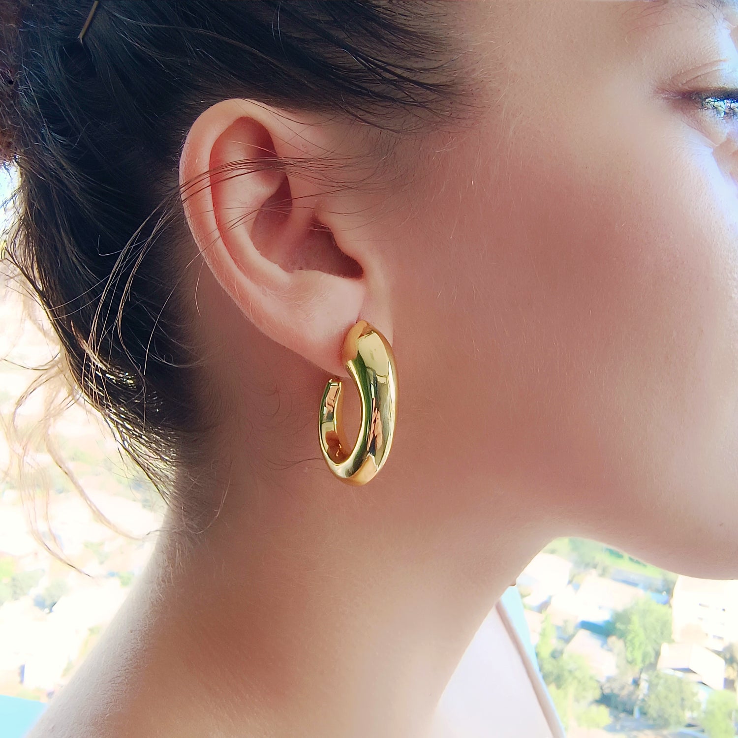 Aros Filipa - Baño de Oro 18Kt