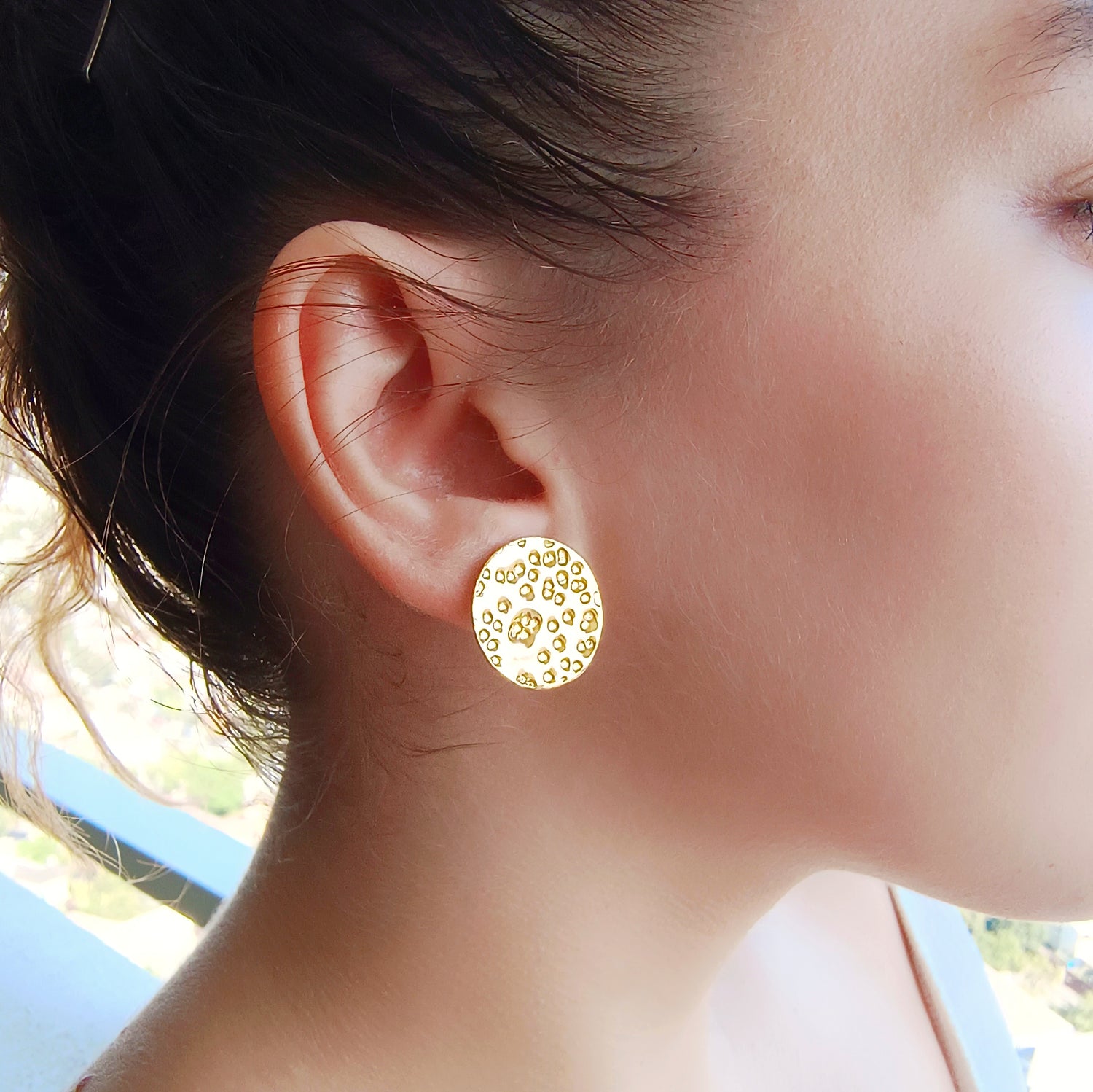 Aros Lunar - Baño de Oro 24Kt