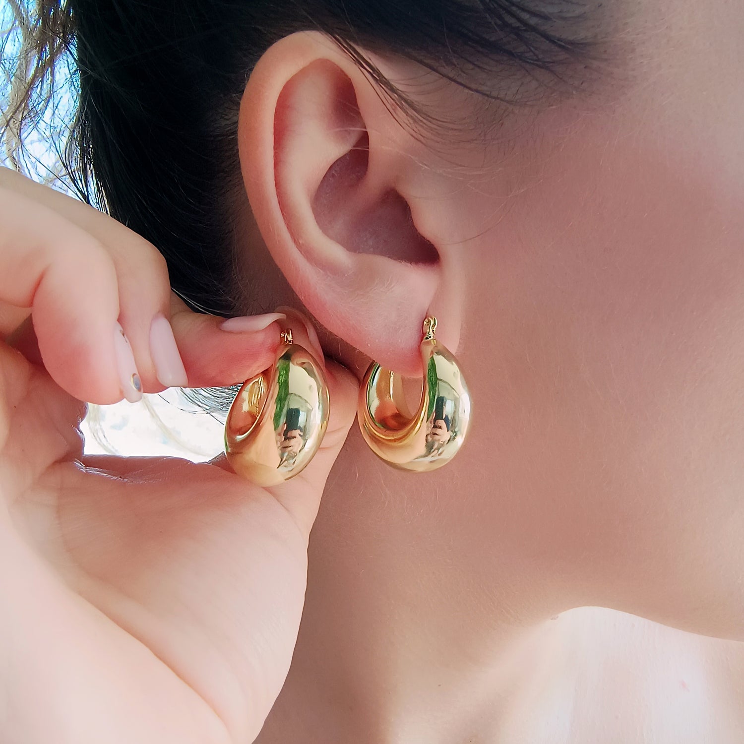 Aros Sophie - Baño de Oro 18Kt