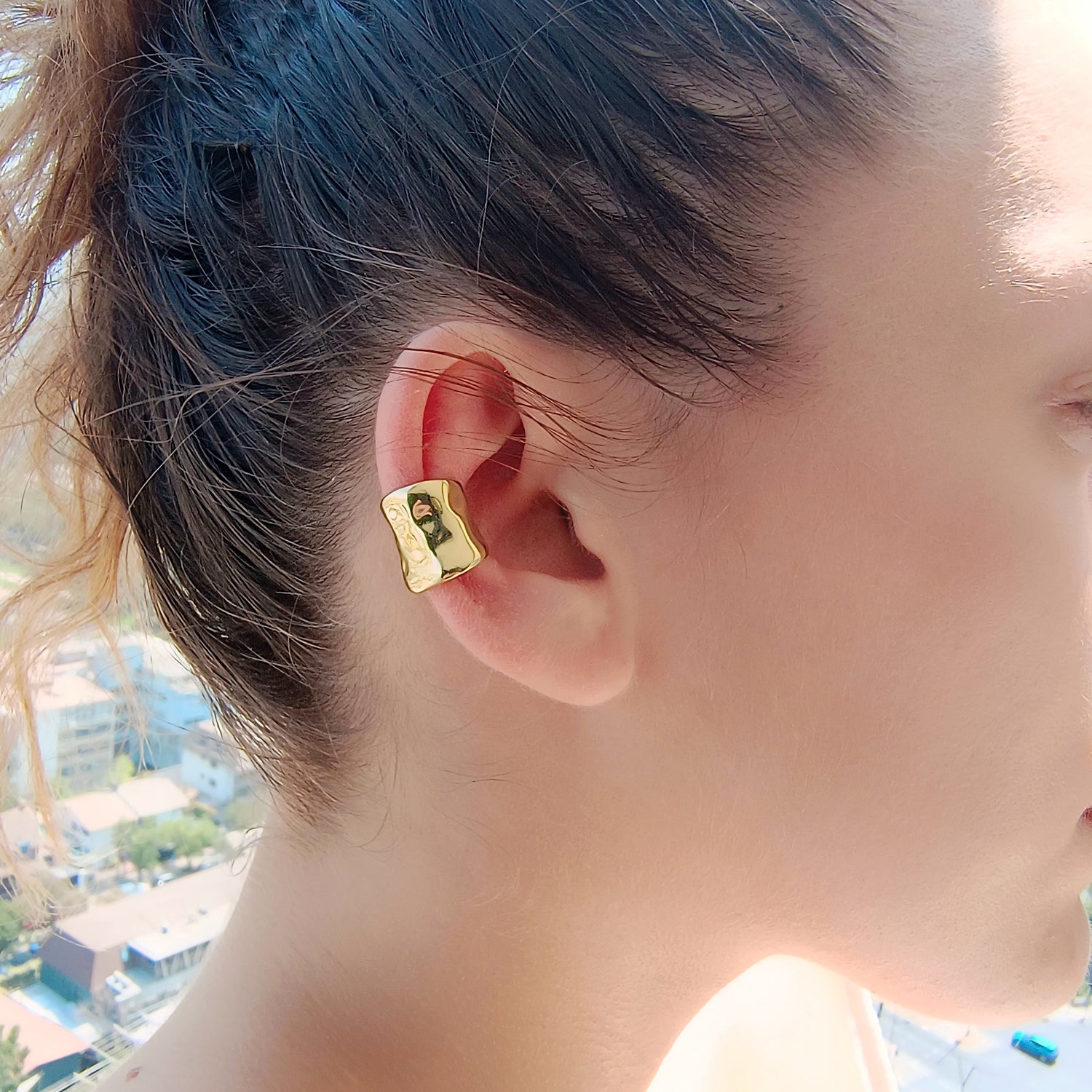 Cuff Onda - Baño de Oro 18Kt