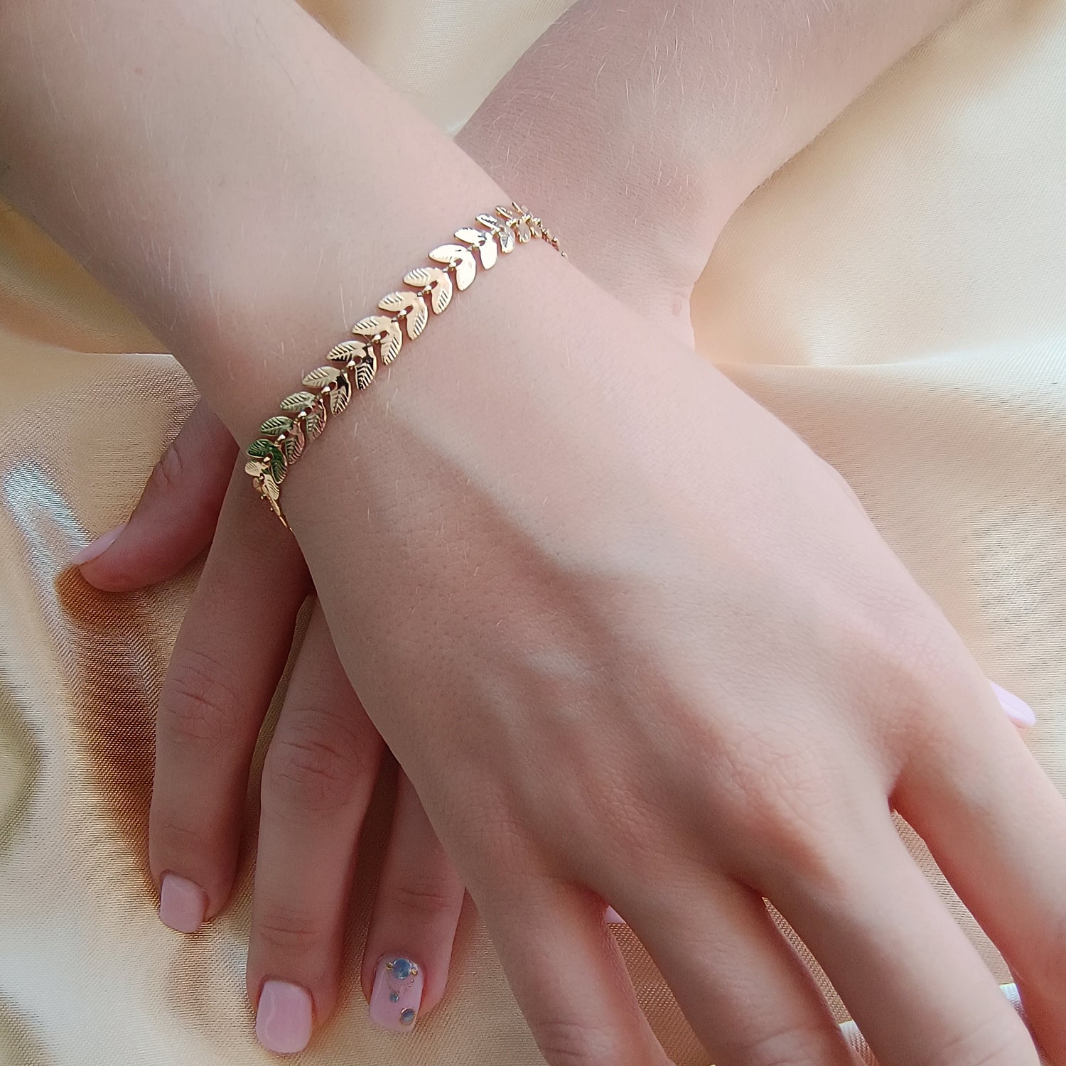 Pulsera Espiga - Baño de Oro 18Kt