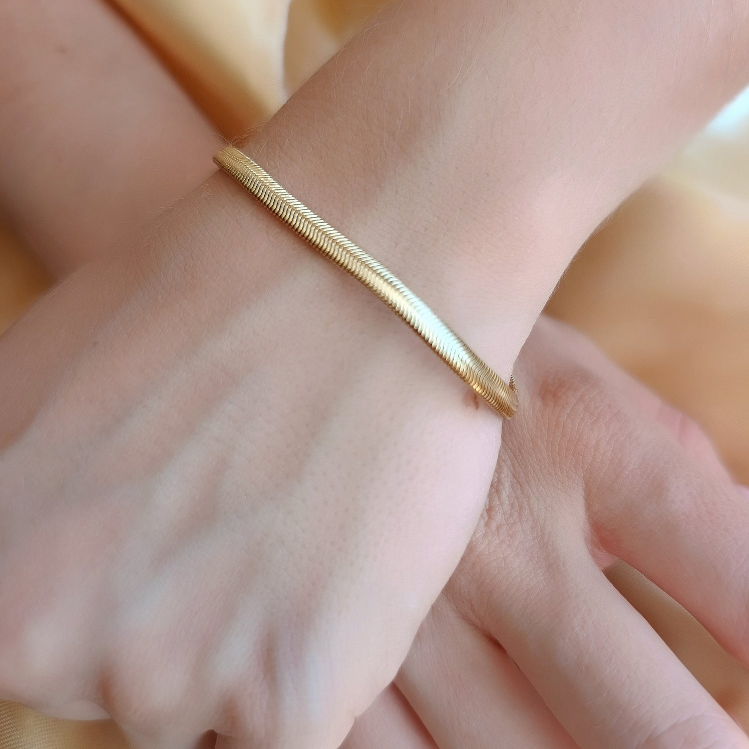Pulsera Snake - Baño de Oro 18Kt