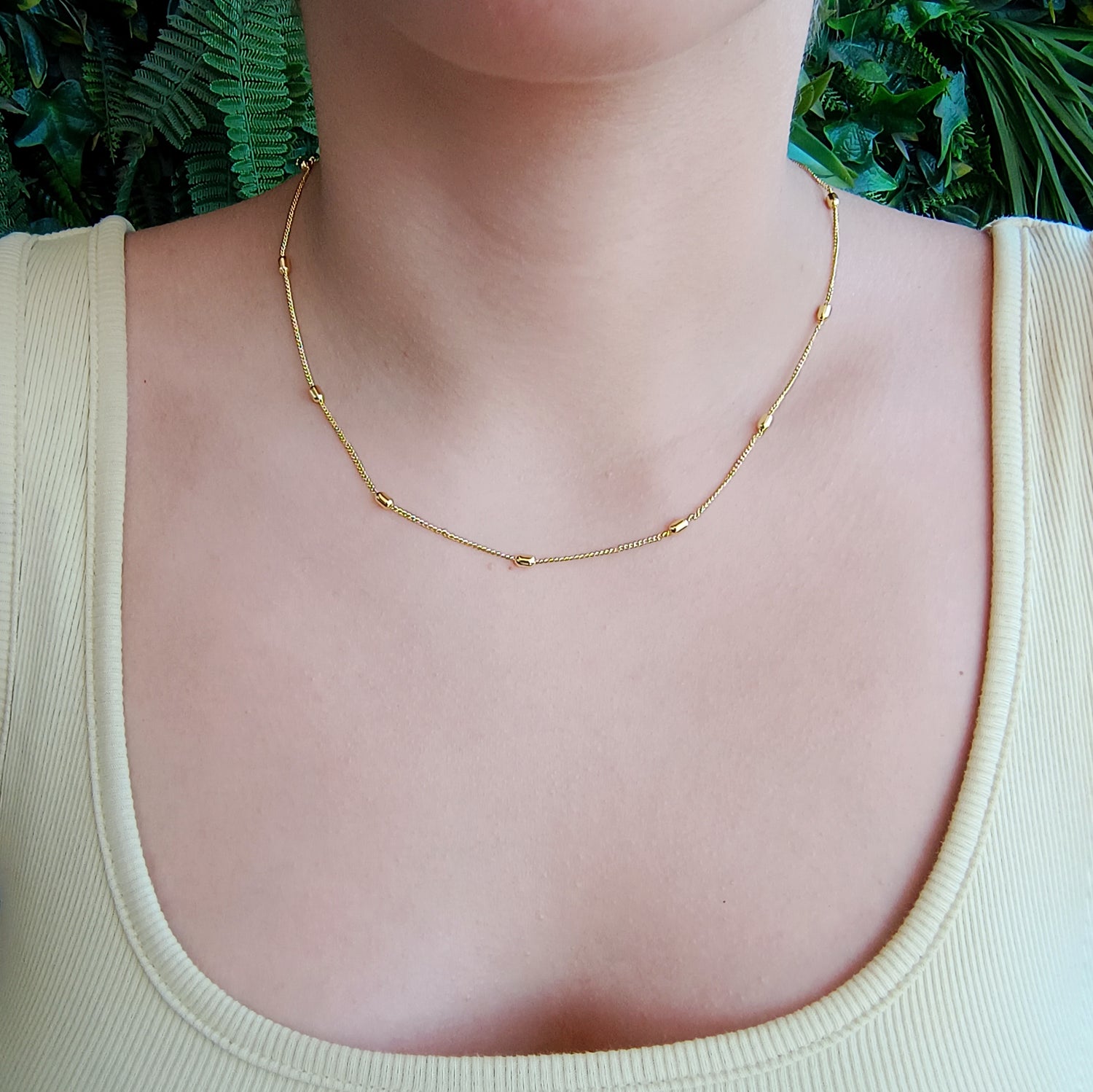 Cadena Balines - Baño de Oro 18Kt