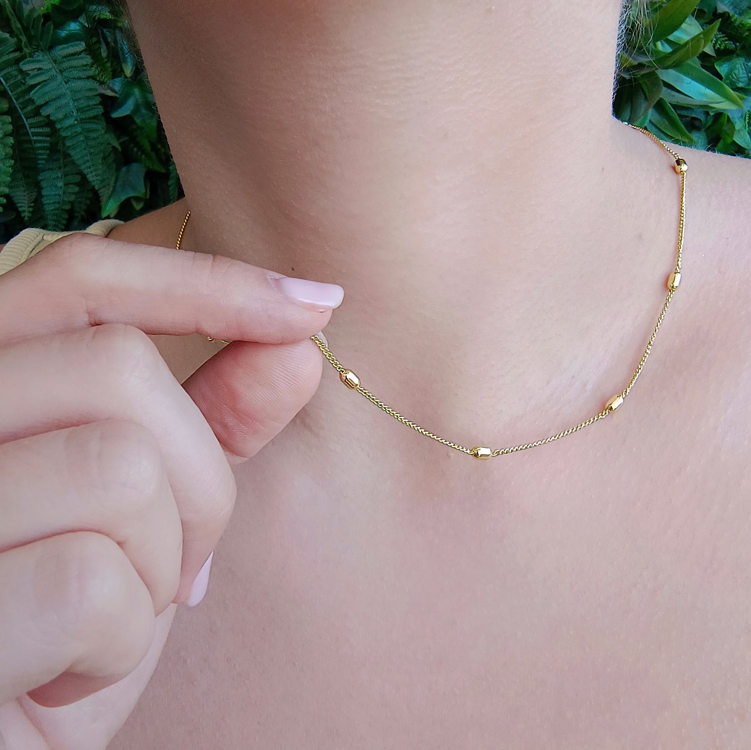 Cadena Balines - Baño de Oro 18Kt