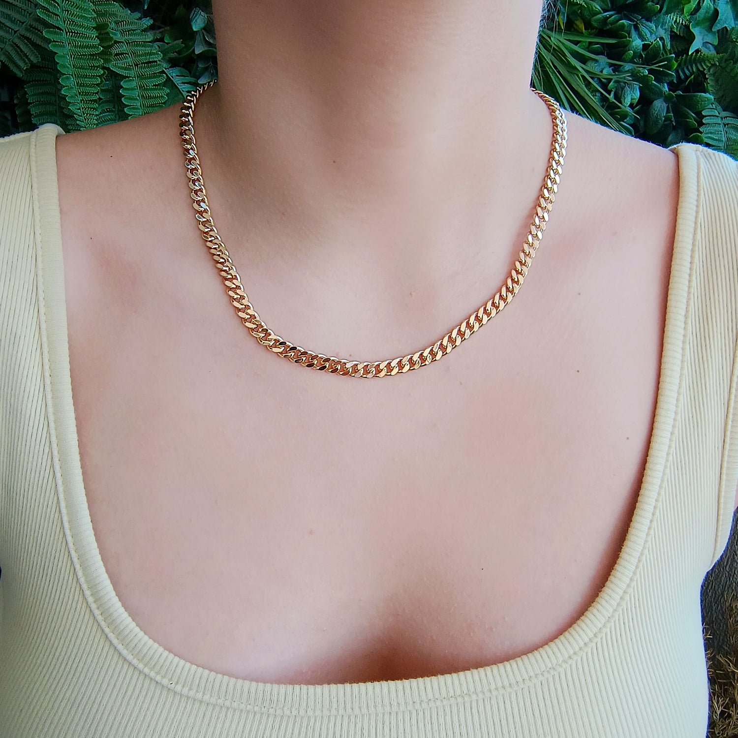 Cadena Grumet Pequeña - Baño de Oro 18Kt