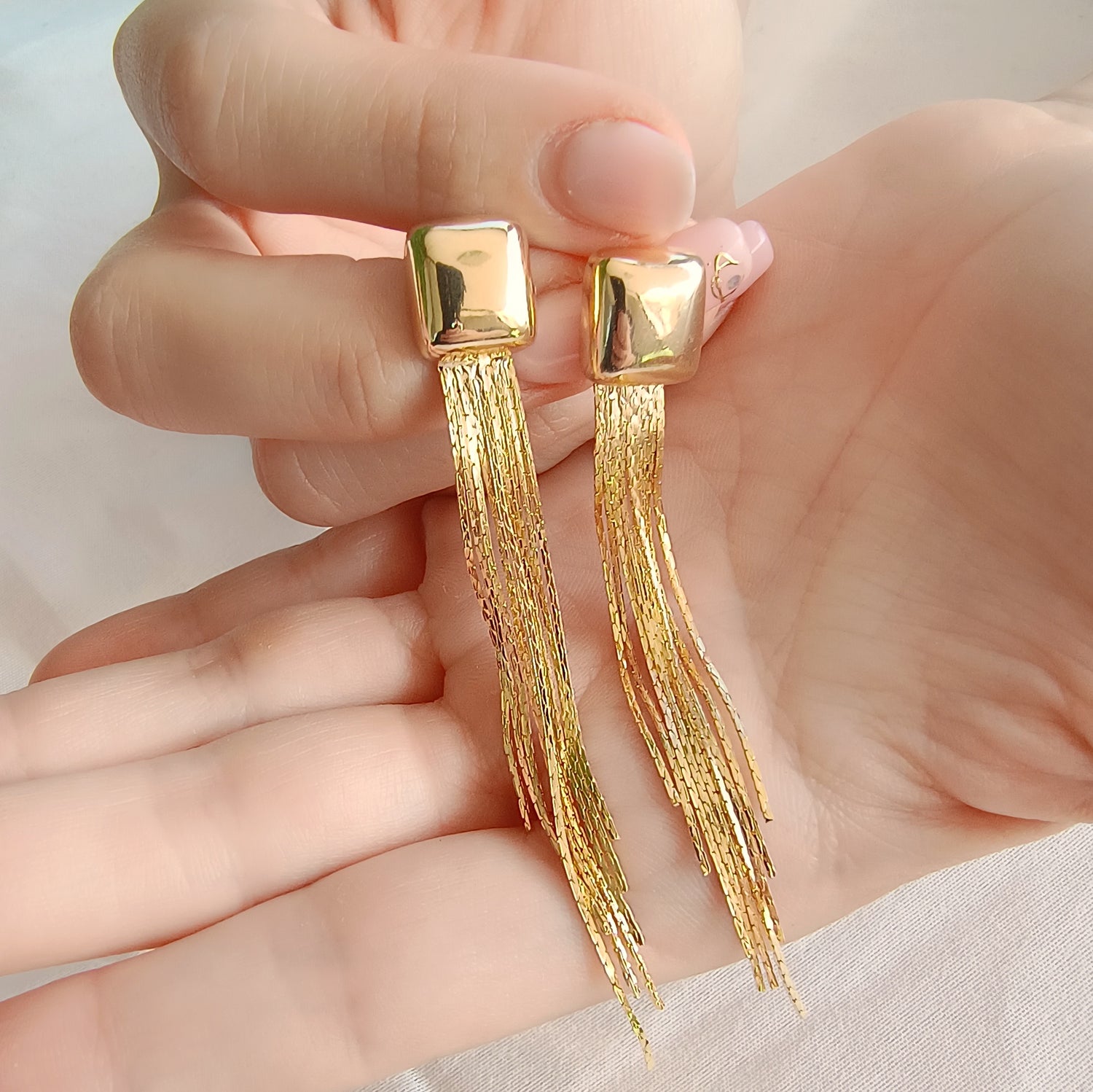 Aros Flecos - Baño de Oro 18Kt