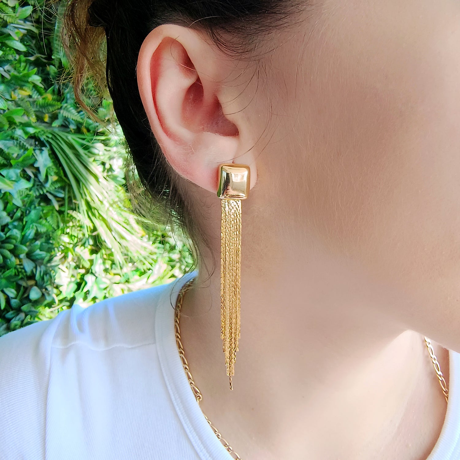 Aros Flecos - Baño de Oro 18Kt