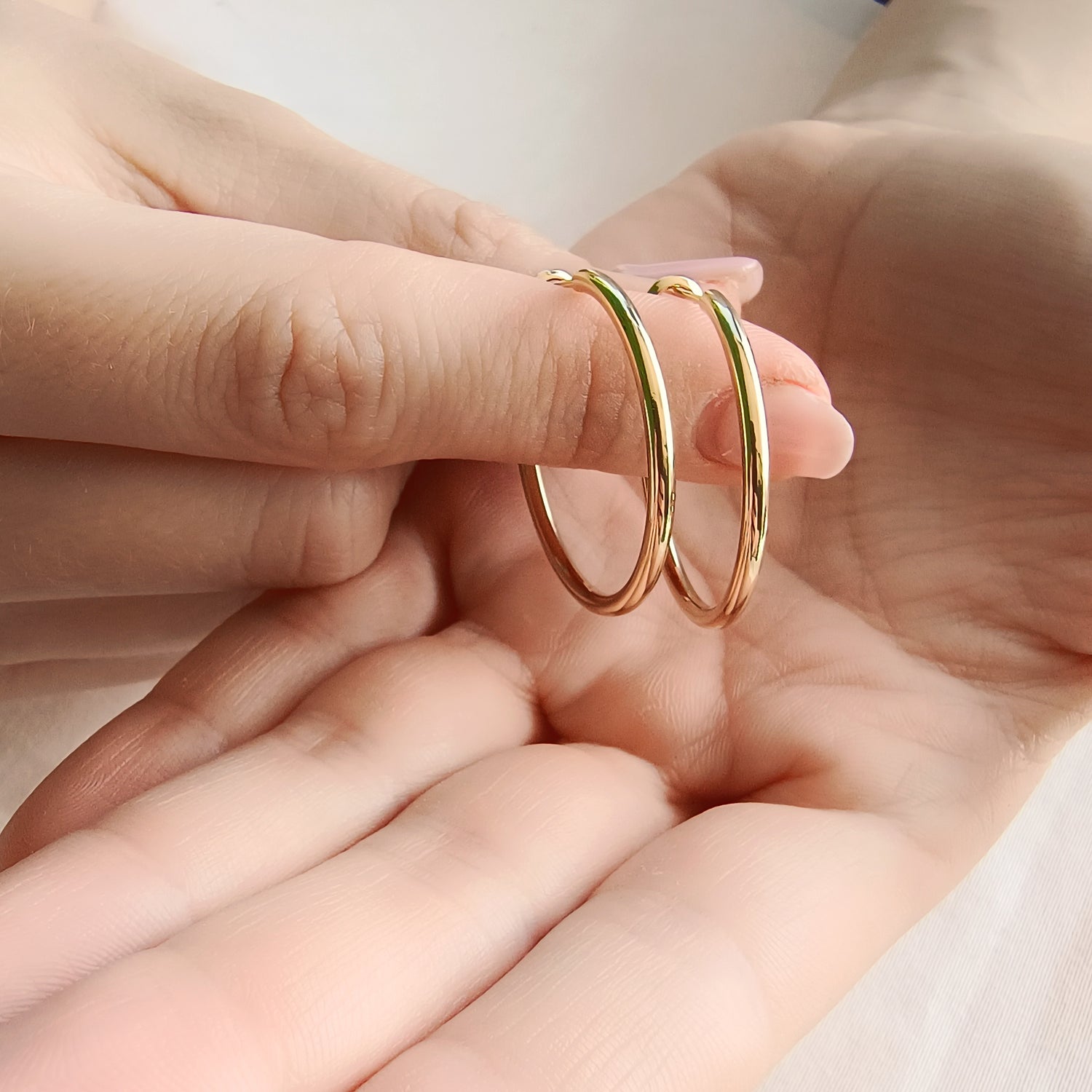 Aros Argolla Mediana - Baño de Oro 18Kt