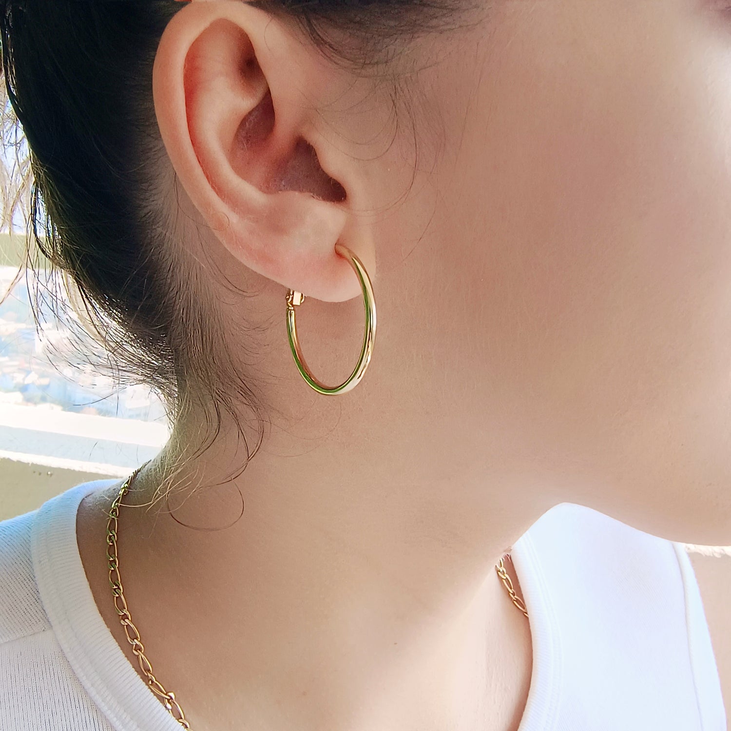 Aros Argolla Mediana - Baño de Oro 18Kt