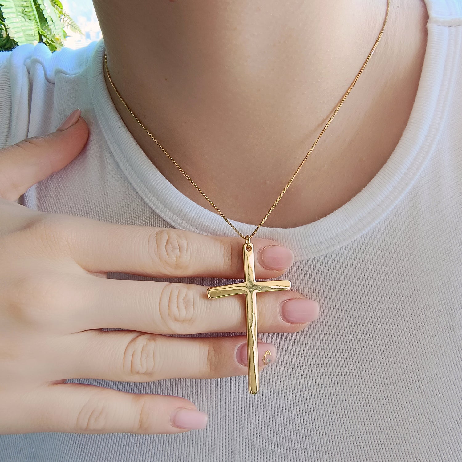 Conjunto Cadena y Colgante Cruz Grande