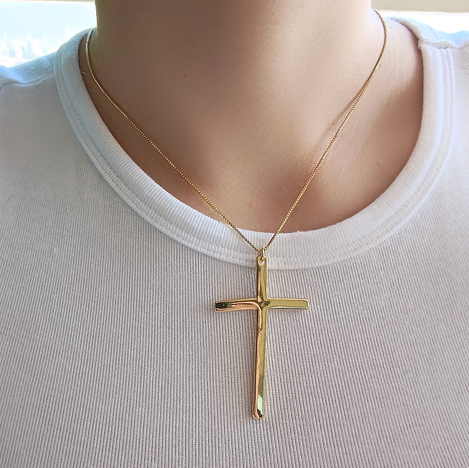 Conjunto Cadena y Colgante Cruz Grande