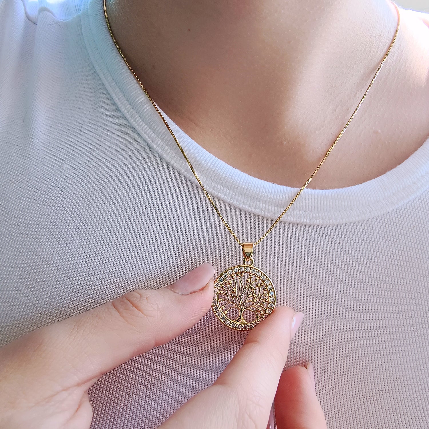 Conjunto Cadena y Colgante Árbol de la Vida Grande