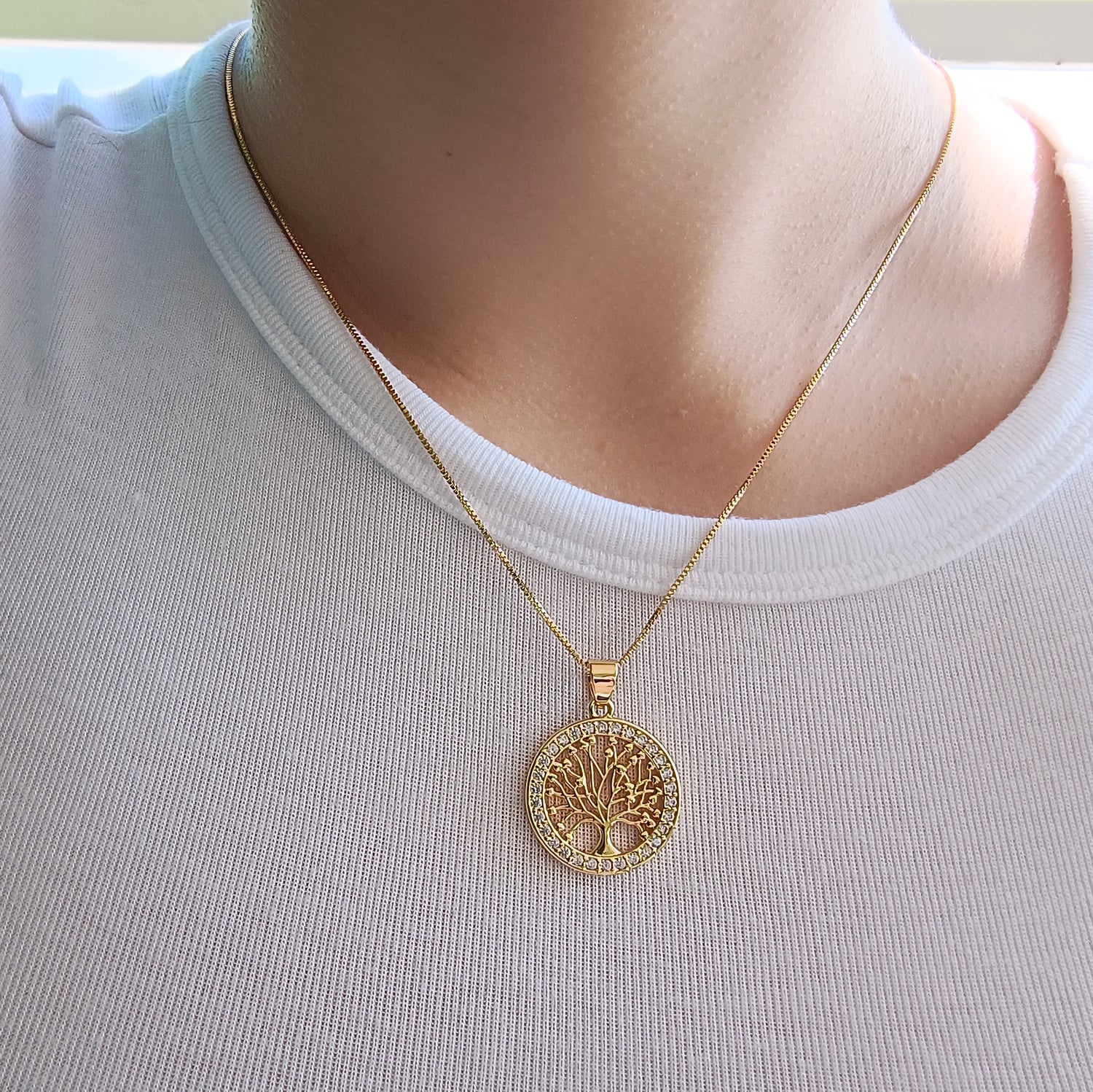 Conjunto Cadena y Colgante Árbol de la Vida Grande