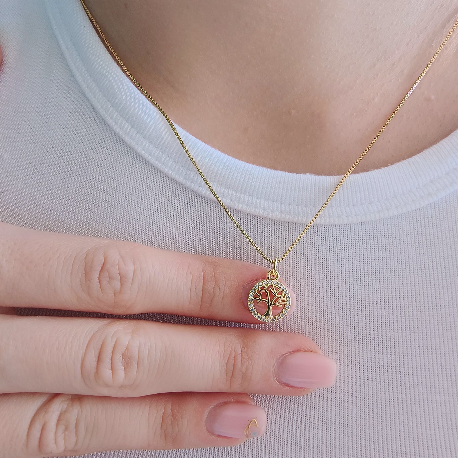 Conjunto Cadena y Colgante Árbol de la Vida Pequeño