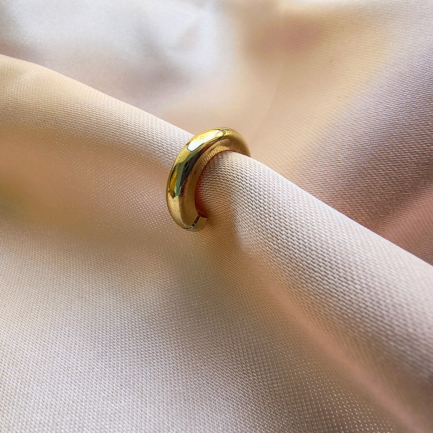 Cuff Liso - Baño de Oro 18Kt