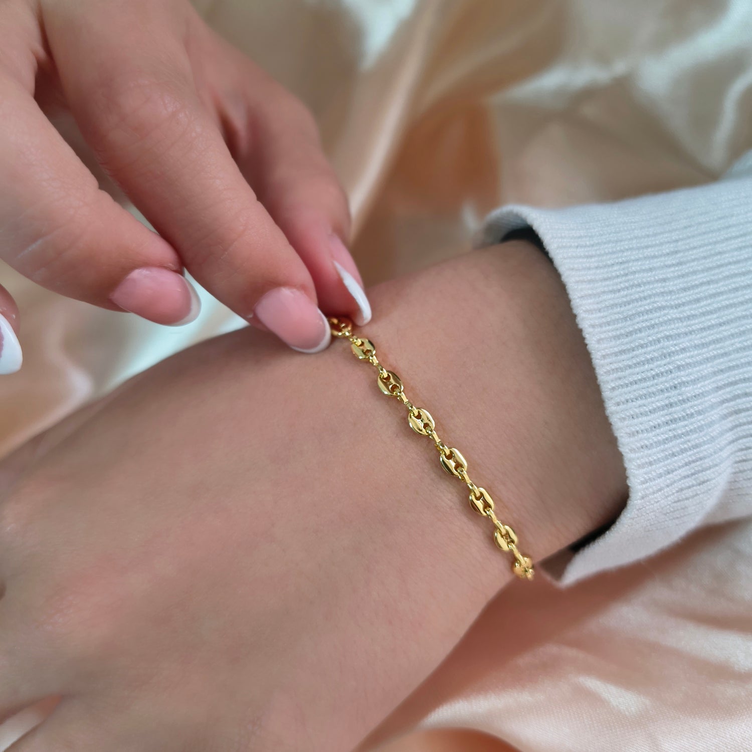 Pulsera tipo Gucci - Baño de Oro 18Kt