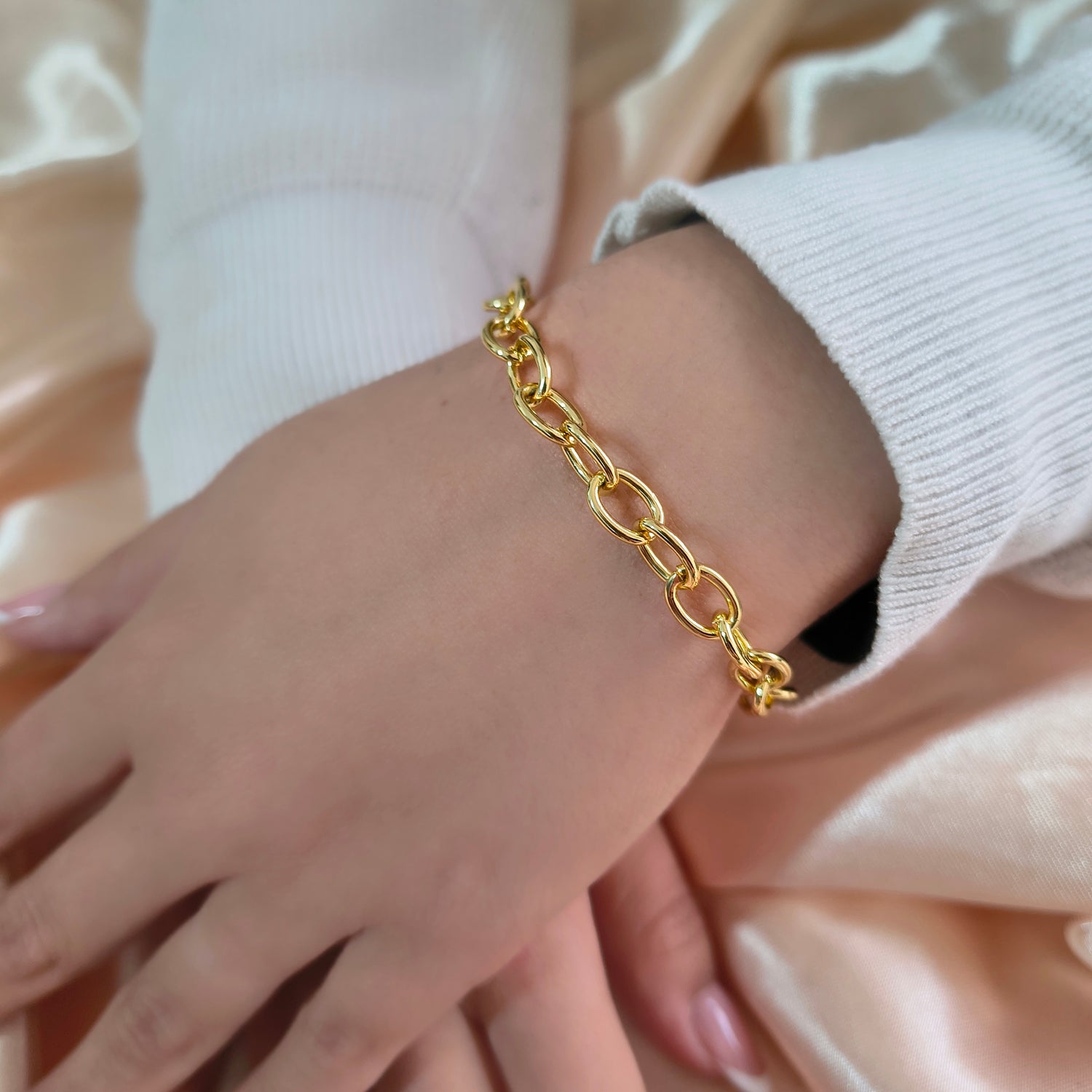 Pulsera Eslabones - Baño de Oro 18Kt