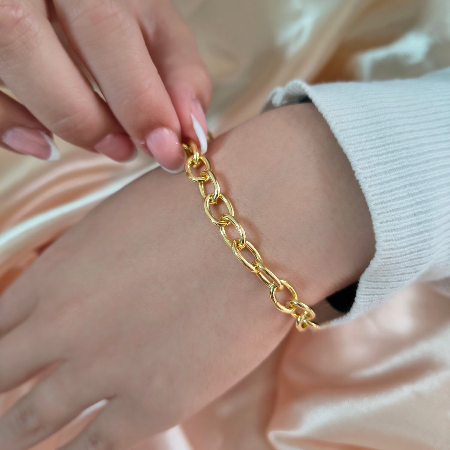 Pulsera Eslabones - Baño de Oro 18Kt