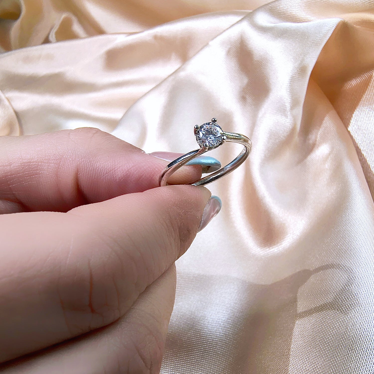 Anillo Solitario Corazón - Fabricación Propia