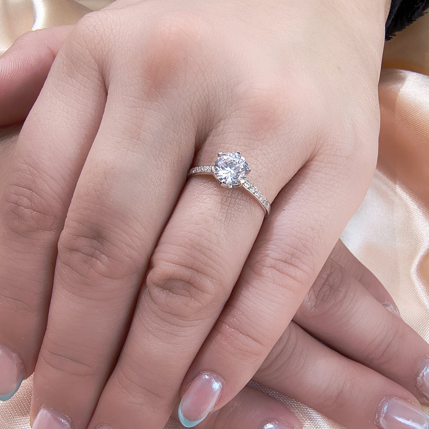Anillo Solitario Princesa - Fabricación Propia